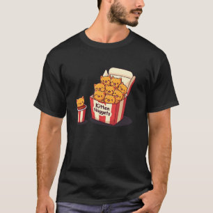 Camiseta Dono de Gato Engraçado Kitten Nuggets Comida Troca