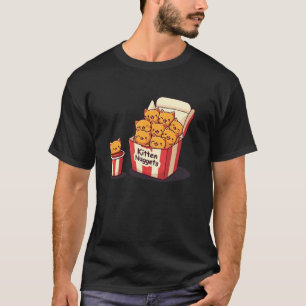Camiseta Dono de Gato Engraçado Kitten Nuggets Comida Troca