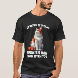 Camiseta Dono de gato EU PREFERIA ESTAR COM O MEU VAN TURCO