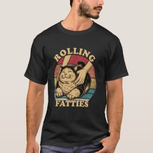 Camiseta Dono de Gato Gordo Engraçado Fofo Rolando Gato Gor
