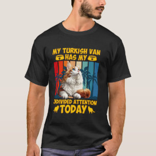 Camiseta Dono de Gato MEU TURKISH VAN TEM MINHA ATENÇÃO Vin
