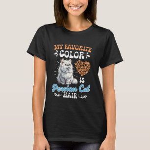 Camiseta Dono de Gato MINHA COR FAVORITA CABELo DE GATO PER