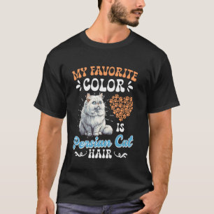 Camiseta Dono de Gato MINHA COR FAVORITA CACHOS DE GATO PER