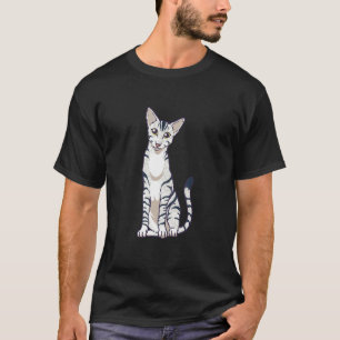 Camiseta Dono de Gato Oriental Sentado Adorável