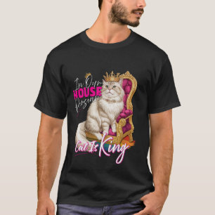 Camiseta Dono de Gato Persa NESTA CASA O GATO PERSA