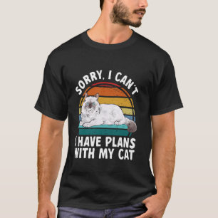Camiseta Dono de Gato Ragdoll Tenho Planos Com Meu Gato