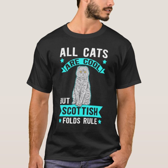 Camiseta Dono de Gato Scottish Fold Scottish Fold (Frente)