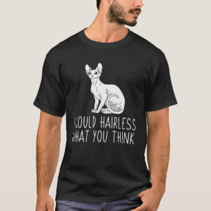 Camiseta Dono de Gato Sphynx Filhote