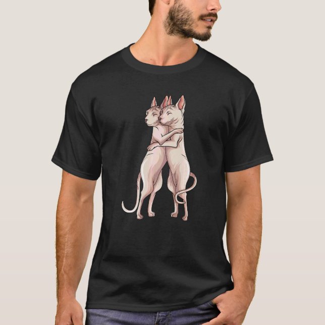 Camiseta Dono de Gato Sphynx Sem Pelo (Frente)