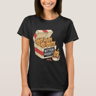 Camiseta Dono de Gatos Engraçado Gift Kitten Nuggets Comida