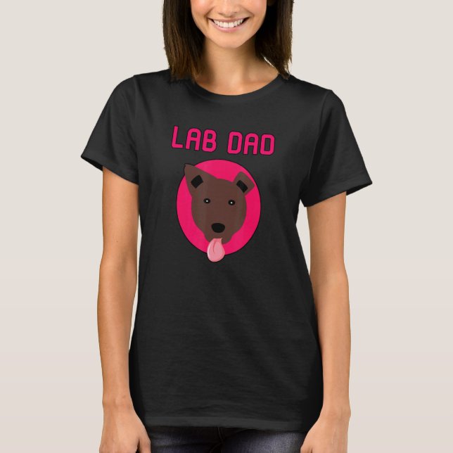 Camiseta Dono de Labrador Retriever Chocolate Lab Pai (Frente)