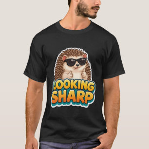 Camiseta Dono de Ourico Erinaceinae Olhando Espinhos Afiado