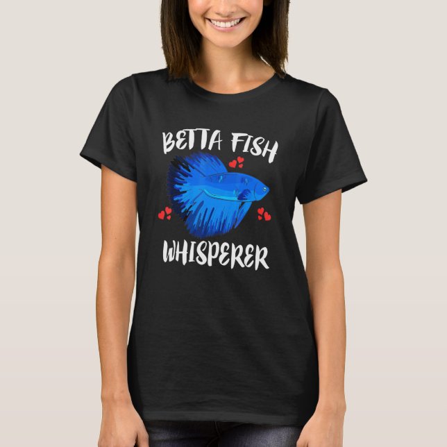 Camiseta Dono de Pet Murmurador de Peixe Betta (Frente)