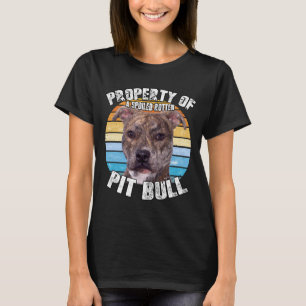 Camiseta Dono de Pitbull Pit Bull Pittie Brindle Amante