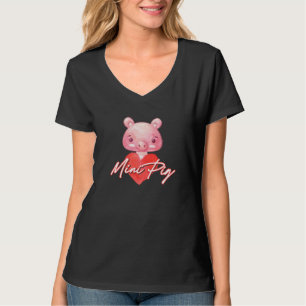 Camiseta Dono de Porco Miniatura Coração de Porquinho Mini