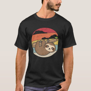 Camiseta Dono de Preguiça Fofo Retro Preguiças Preguiçosas