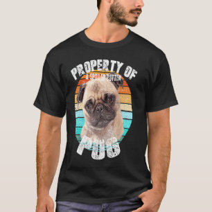 Camiseta Dono de Pug Retro Vintage