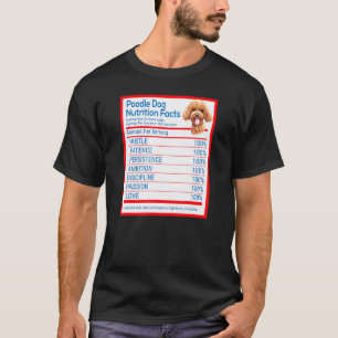 Camiseta Dono de Raça de Cachorro Poodle Fatos de Nutrição
