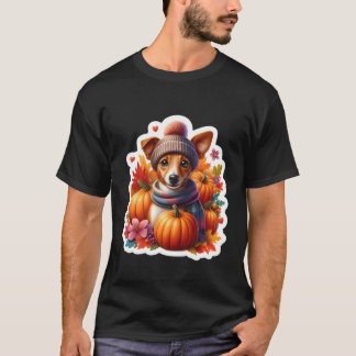 Camiseta Dono de Terrier de Rato de Outono Amante de Abóbor