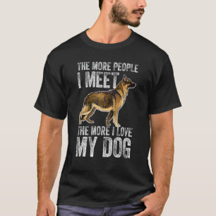Camiseta Dono engraçado de pastor alemão gráfico pastor ale