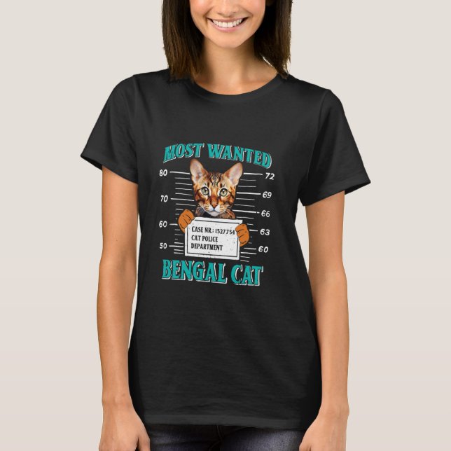 Camiseta Donos de Gatos Bengala MAIS QUERIDOS Amantes de Ga (Frente)