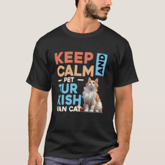 Camiseta Donos de Gatos MANTENHAM A CALMA E ACARICIEM O GAT