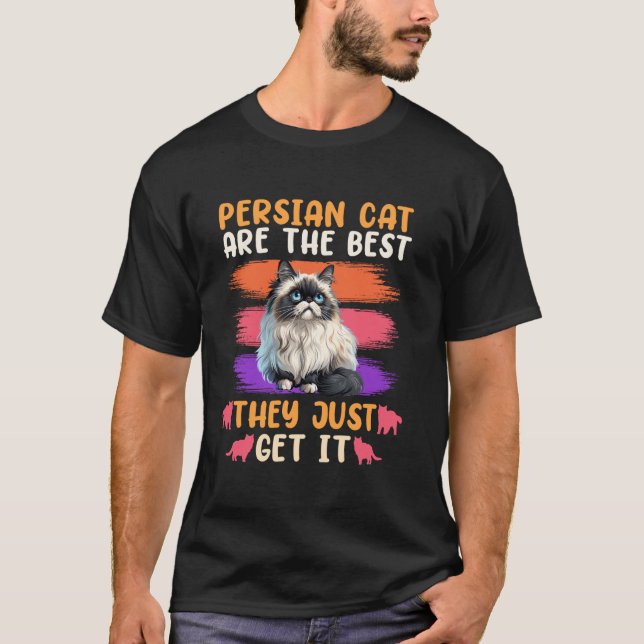 Camiseta Donos Persas GATO PERSA É O MELHOR PEGUE Fun (Frente)
