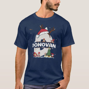 Camiseta Donovan Christmas w Donovan Name para o xmas engra