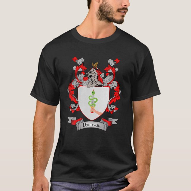 Camiseta Donovan Coat Of Arms | Donovan Surname Family Cres (Frente)
