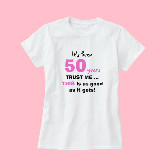 Camiseta Dons de 50º Aniversário confiam em mim para mulher (Criador carregado)
