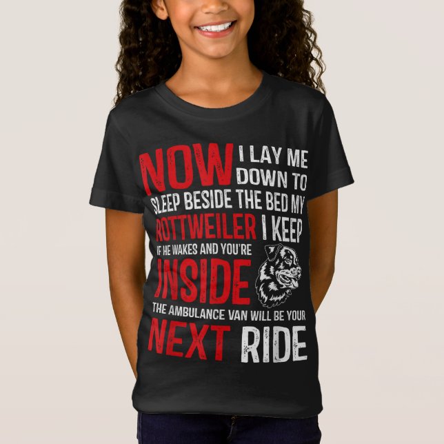 Camiseta Dons de cão rottweiler para mulheres (Frente)