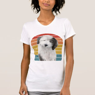 Camiseta Dons De Ovelha Cão-De-Ovelha Inglês Para O Cão-De-
