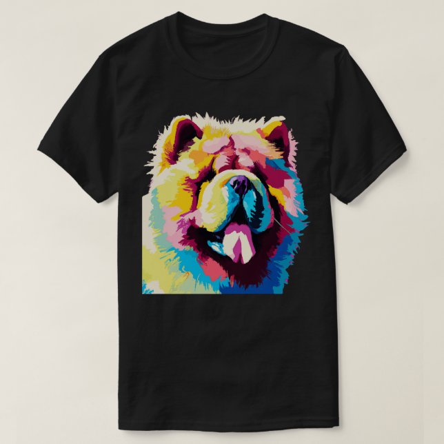 Camiseta Dons de Sobrinho de Chow Art Dog 1 (Frente do Design)