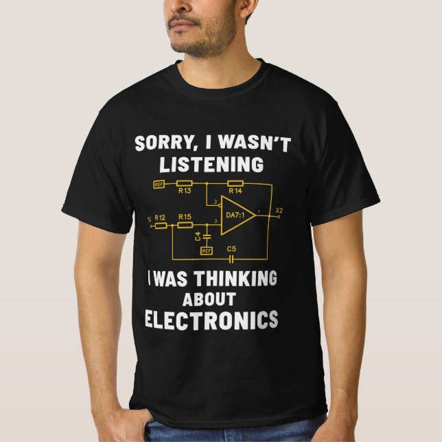 Camiseta Dons eletrônicos de engenheiro Engraçado pelo geek (Frente)