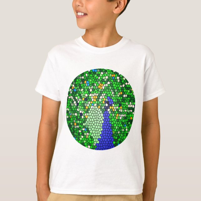 Camiseta Dons impressionantes de mosaico Peacock personaliz (Frente)