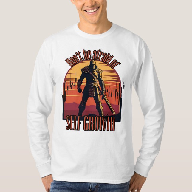 Camiseta Dont be afraid of self growth | Trade motivation  (Frente)