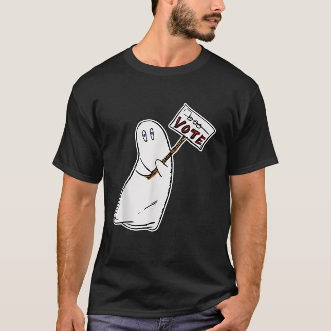 Camiseta Dont Boo Vote Engraçado Fantasma Halloween Votando (Frente)