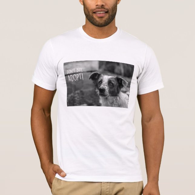 Camiseta Don't buy, Adopt! (Frente)