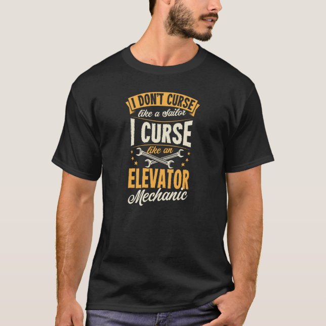 Camiseta Don't Curse Like A Sailor I Curse Like An Elevator (Frente)