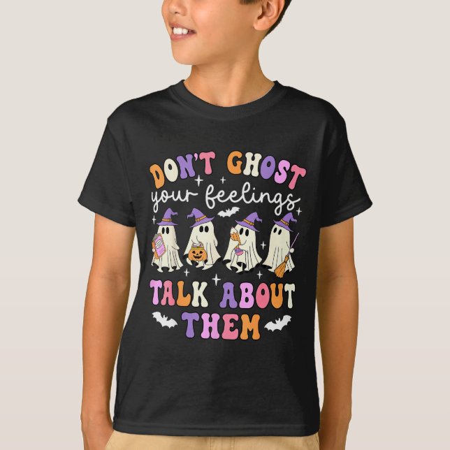Camiseta Dont Ghost Your Feeling Halloween School Counselor (Frente)