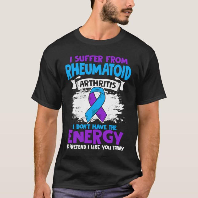 Camiseta Don't Have Energy Ribbon Rheumatoid Arthritis Awar (Frente)