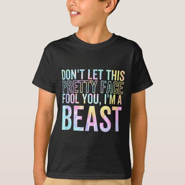 Camiseta Don't Let This Pretty Face Fool You I'm A Wres Tie (Frente)