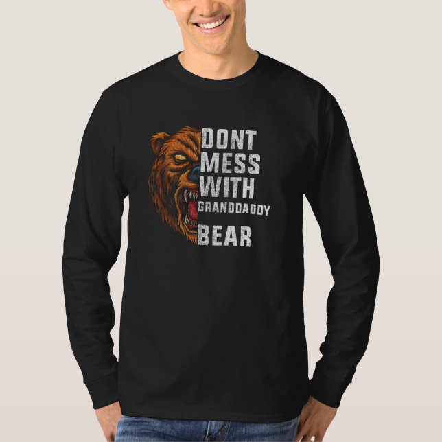 Camiseta don't mess with Granddaddy bear   autism (Frente)