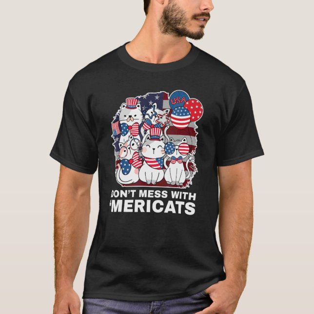Camiseta Don't Mess With Mericats Usa (Frente)