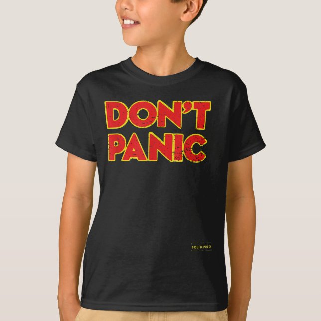 Camiseta Don't Panic Vintage Distressed Shirt  (Frente)