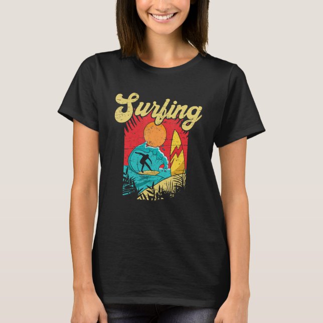 Camiseta Don't Stop Surfing Extreme Sports Sea Waves Surfer (Frente)