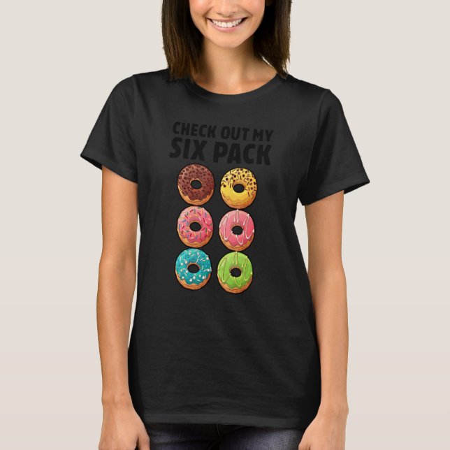 Camiseta Donut Check Out My Six Pack Doughnut     Gym Worko (Frente)