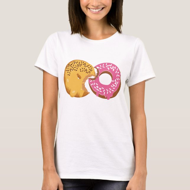 Camiseta Donut Couple Bite Design (Frente)