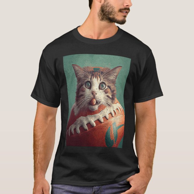 Camiseta Donut de Futebol de Gato (Frente)
