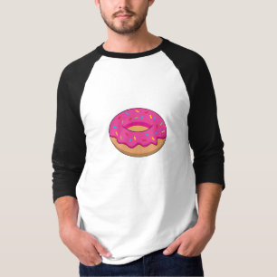 Camiseta Donut de Morango com Confeitos Cartoon